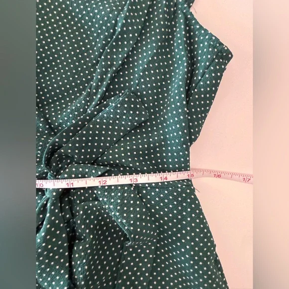 Monteau Polka Dot Tie Front Coquette Western Dress Size Large Boho Soft Girl - Picture 8 of 9